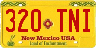 NM license plate 320TNI