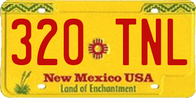 NM license plate 320TNL