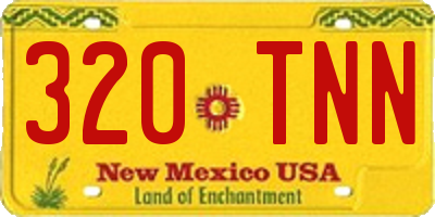 NM license plate 320TNN