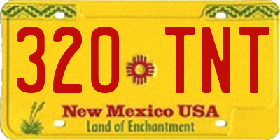 NM license plate 320TNT