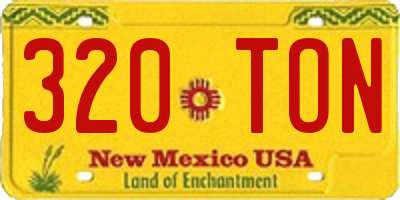 NM license plate 320TON