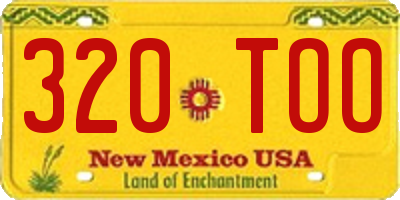 NM license plate 320TOO