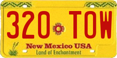 NM license plate 320TOW