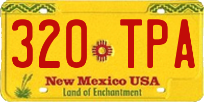NM license plate 320TPA