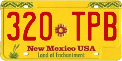 NM license plate 320TPB