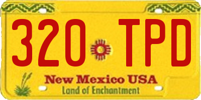 NM license plate 320TPD