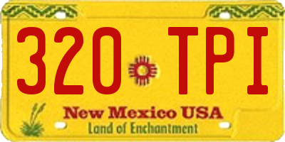 NM license plate 320TPI