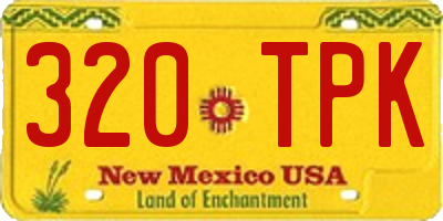 NM license plate 320TPK