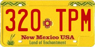 NM license plate 320TPM