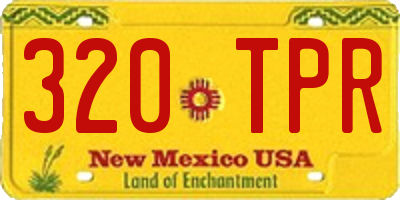 NM license plate 320TPR