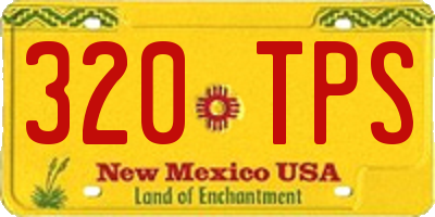 NM license plate 320TPS