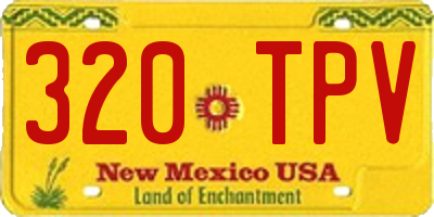 NM license plate 320TPV