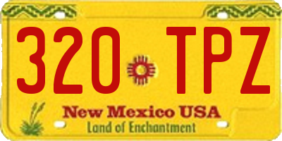 NM license plate 320TPZ