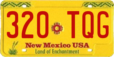 NM license plate 320TQG