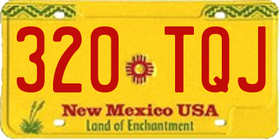 NM license plate 320TQJ