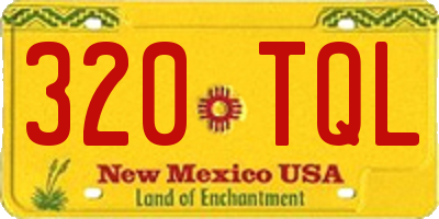 NM license plate 320TQL