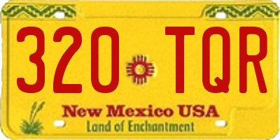 NM license plate 320TQR