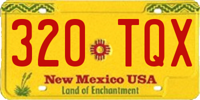 NM license plate 320TQX