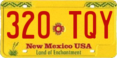 NM license plate 320TQY