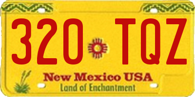 NM license plate 320TQZ