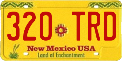 NM license plate 320TRD