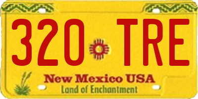 NM license plate 320TRE