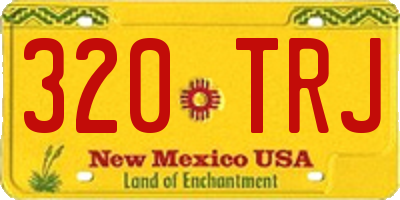 NM license plate 320TRJ