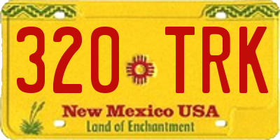 NM license plate 320TRK