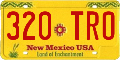 NM license plate 320TRO