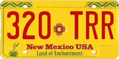 NM license plate 320TRR
