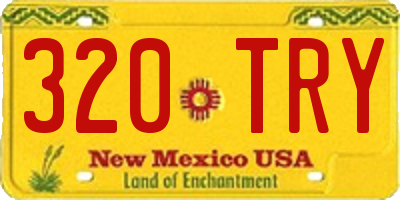 NM license plate 320TRY