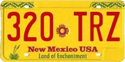 NM license plate 320TRZ