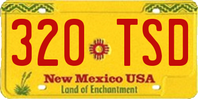 NM license plate 320TSD