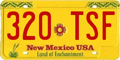 NM license plate 320TSF