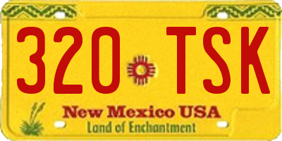 NM license plate 320TSK