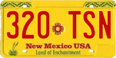 NM license plate 320TSN