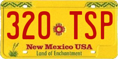 NM license plate 320TSP