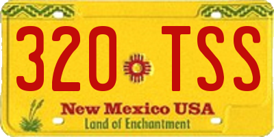 NM license plate 320TSS