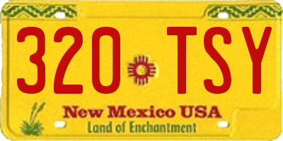 NM license plate 320TSY