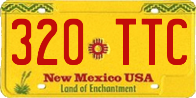 NM license plate 320TTC