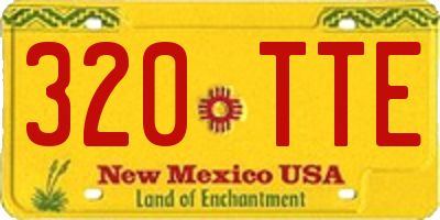 NM license plate 320TTE