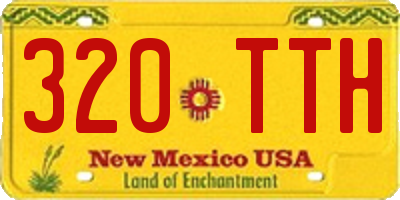 NM license plate 320TTH