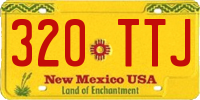 NM license plate 320TTJ