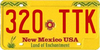 NM license plate 320TTK
