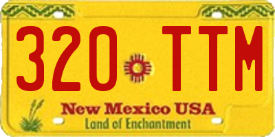 NM license plate 320TTM