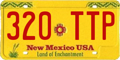 NM license plate 320TTP
