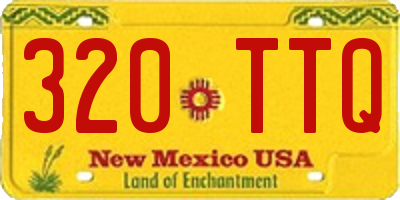 NM license plate 320TTQ