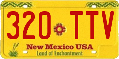 NM license plate 320TTV