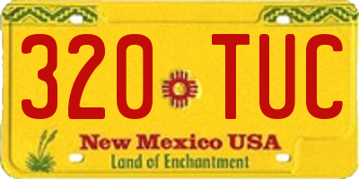 NM license plate 320TUC