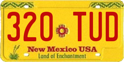 NM license plate 320TUD